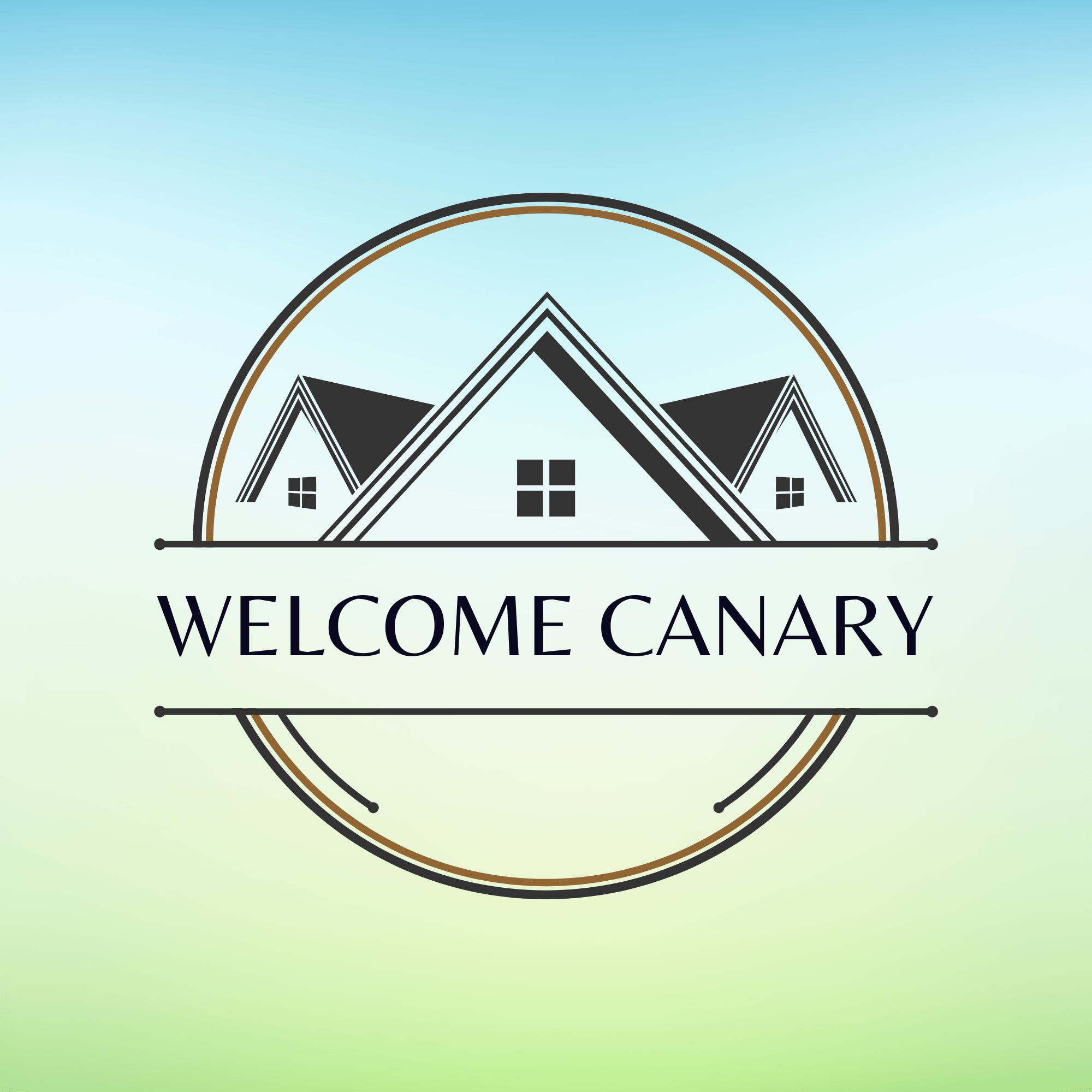 A graphic with houses and the text "Welcome Canary" is displayed.